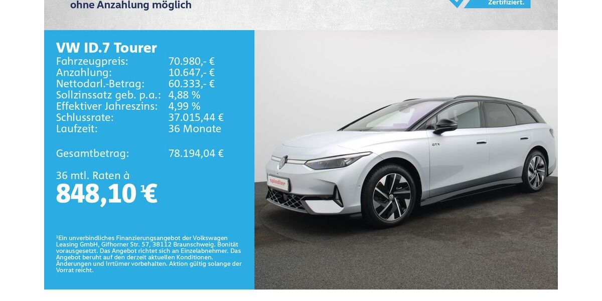 VW ID.7 34.000 km 69.980 &euro; Würzburg 97076