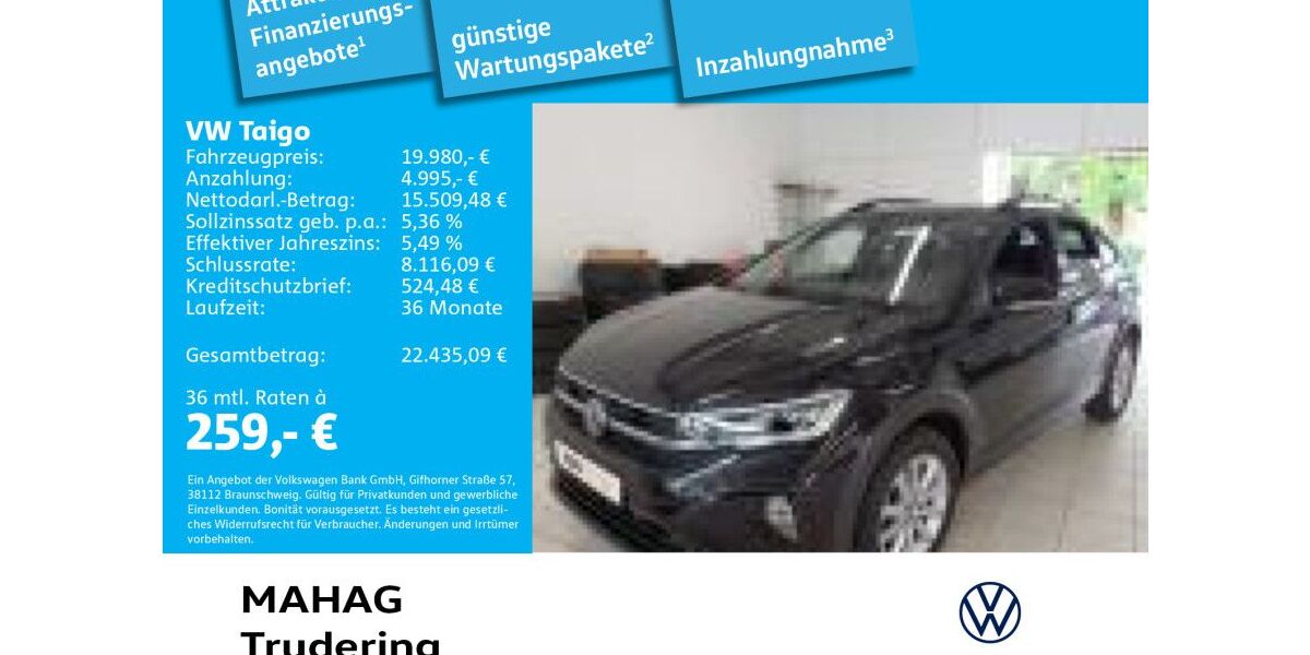 VW Taigo 27.805 km 19.980 &euro; München 81825