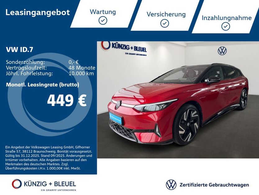 VW ID.7 9.307 km 55.290 € Aschaffenburg 63741