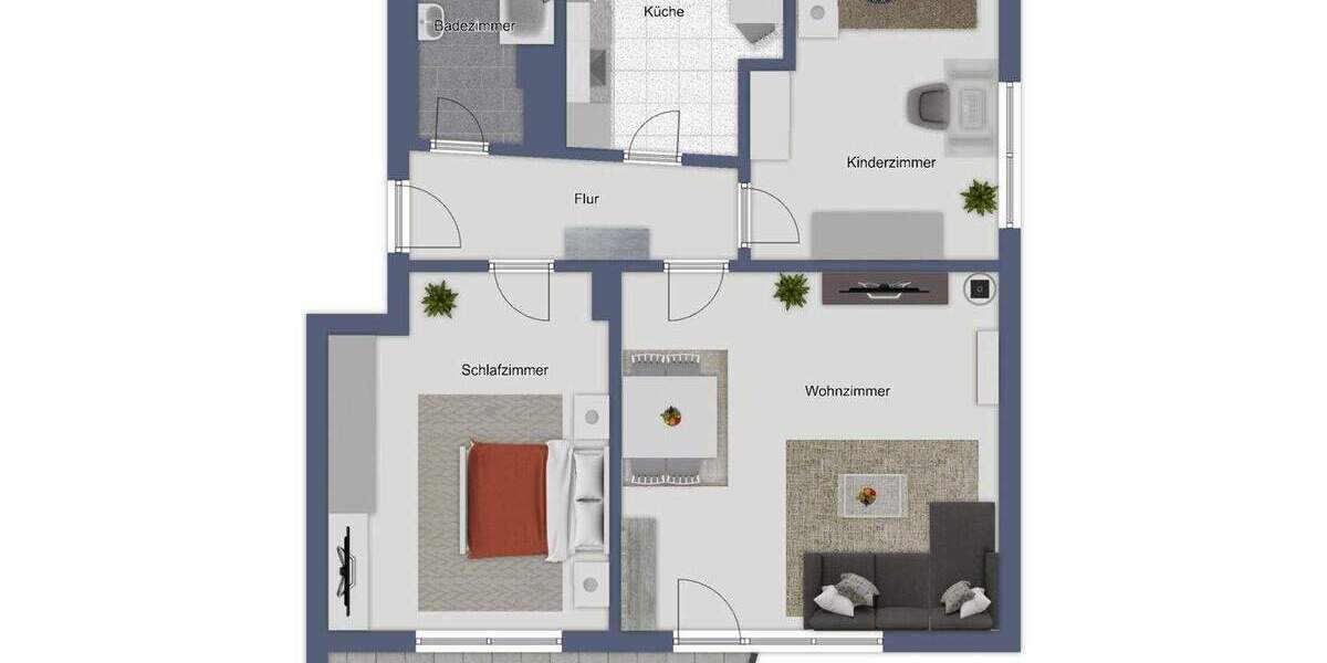 Modern saniert: Stilvolle 3-Zimmer-Wohnung mit Balkon! (AK-1020-157) 3 zimmer