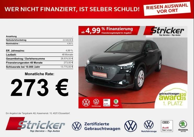 Audi Q4 e-tron 46.506 km 22.939 € Horn-Bad Meinberg 32805