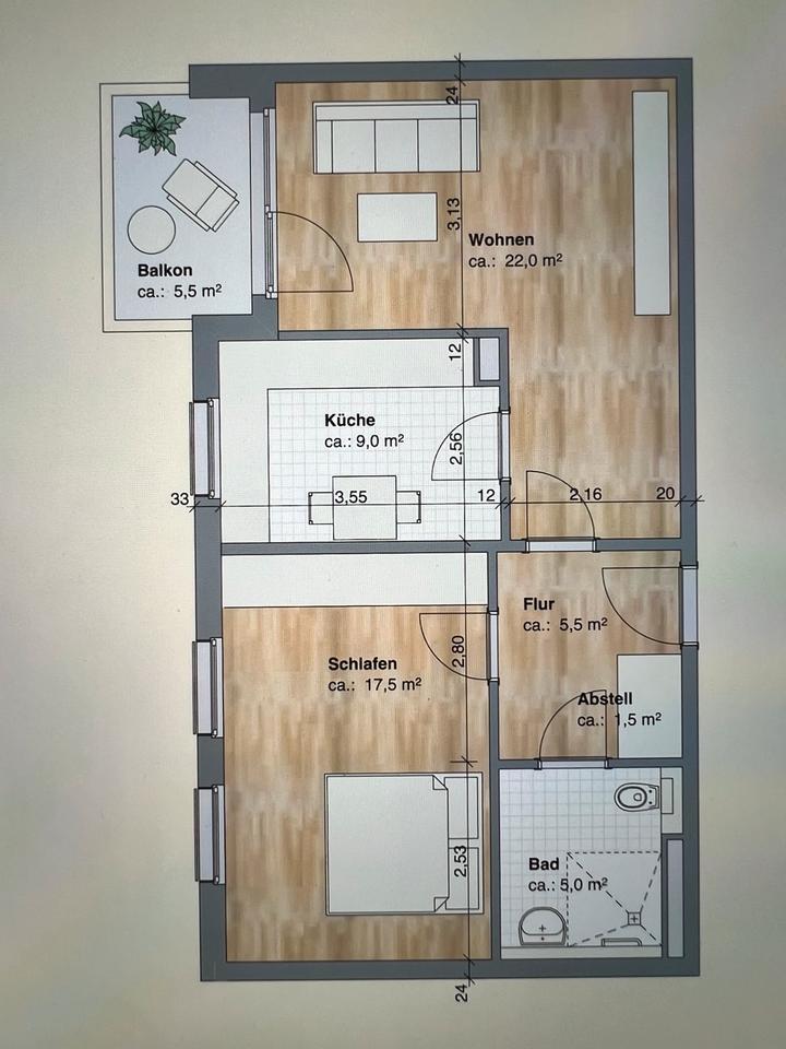 STOPP: Nachmieter für 2-Zimmer-Wohnung im Hochschulstadtteil zimmer