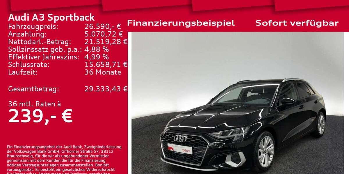 Audi A3 37.700 km 26.590 &euro; Berlin 10587