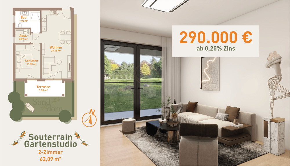 Etagenwohnung Werneuchen - 2 Zimmer, 62 m&sup2;, 290.000&euro; | Angebot:25689165