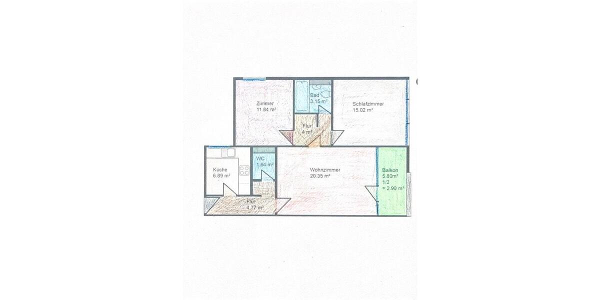 Etagenwohnung Unterhaching - 3 Zimmer, 72 m&sup2;, 479.500&euro; | Angebot:26840920