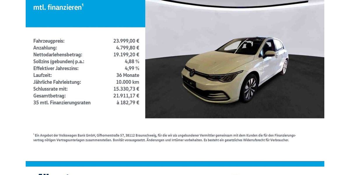VW Golf 39.852 km 23.999 &euro; Leinefelde-Worbis/DE 37327