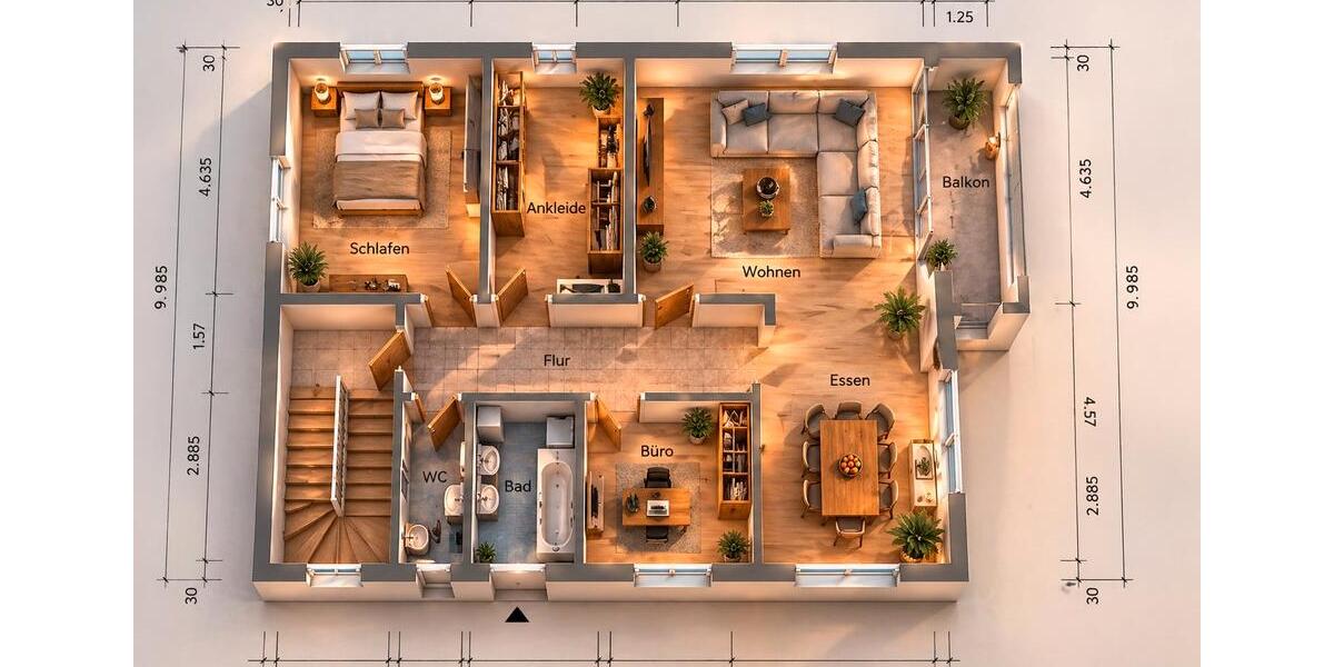 Etagenwohnung Neumarkt in der Oberpfalz Altenhof - 4 Zimmer, 107 m&sup2;, 1.350&euro; | Angebot:26384489