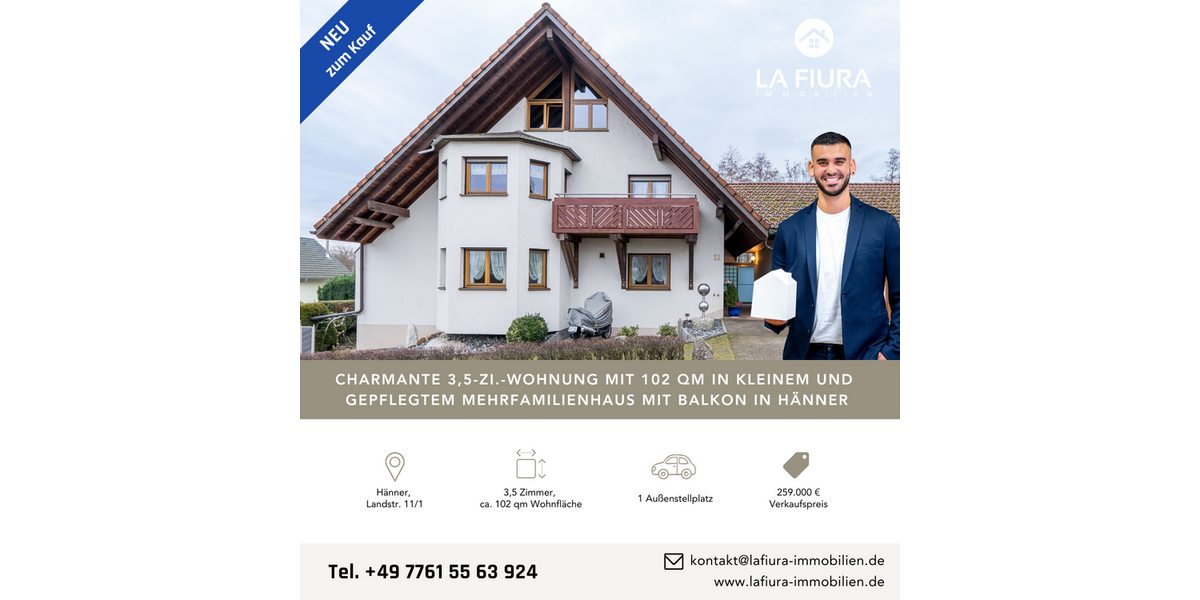 Etagenwohnung Murg - 3.5 Zimmer, 102 m&sup2;, 259.000&euro; | Angebot:24614778