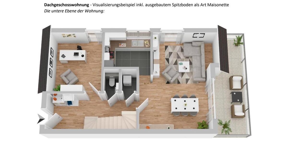 Etagenwohnung Münster Gievenbeck - 2 Zimmer, 80 m&sup2;, 475.000&euro; | Angebot:26645814