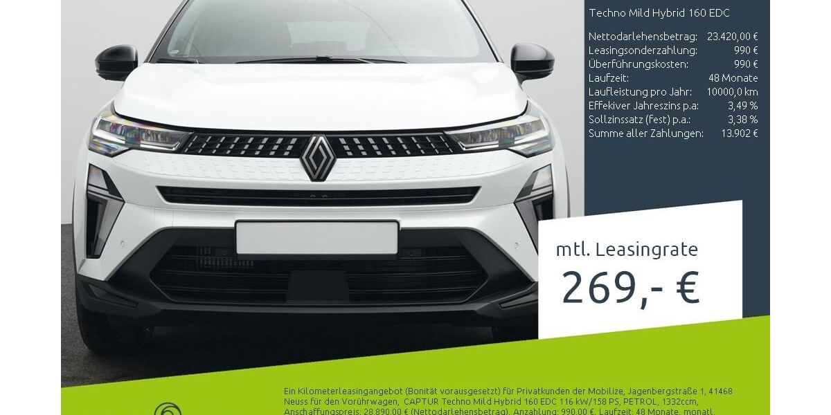 Renault Captur 9.500 km 21.849 &euro; Ahaus 48683