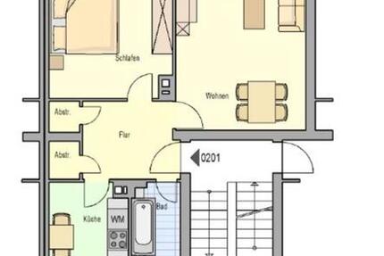 NUR **6 Monatige Zwischenmiete**Möblierte 2 Zimmer EBK & Balkon zimmer