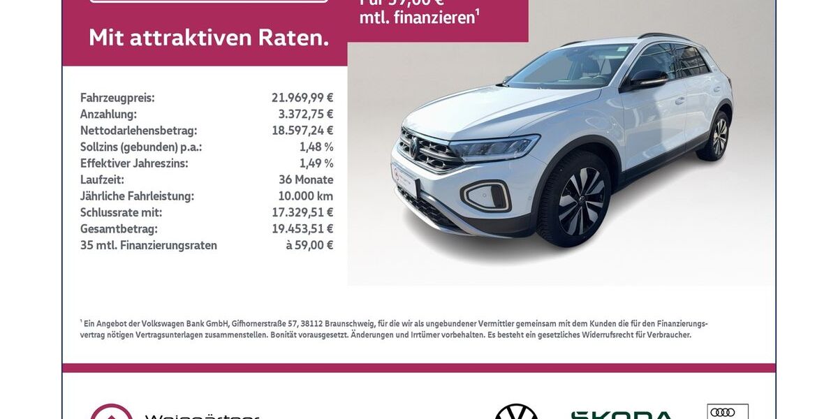 VW T-Roc 22.400 km 21.970 &euro; Miesbach 83714