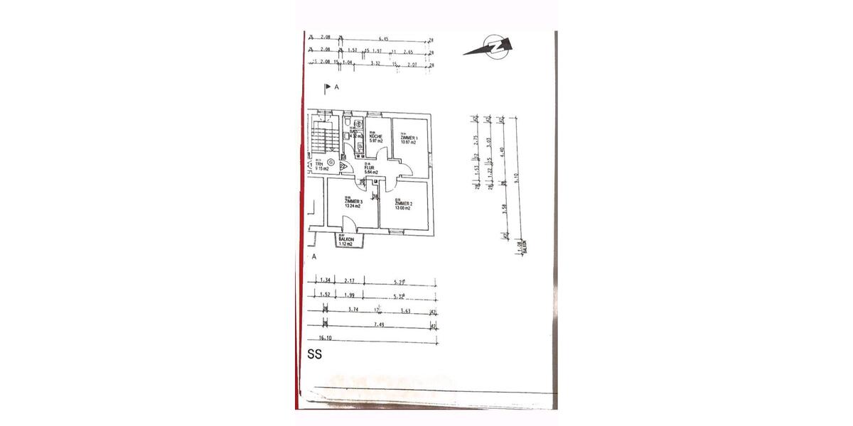 Etagenwohnung Worms - 3 Zimmer, 55 m&sup2;, 169.000&euro; | Angebot:26869713