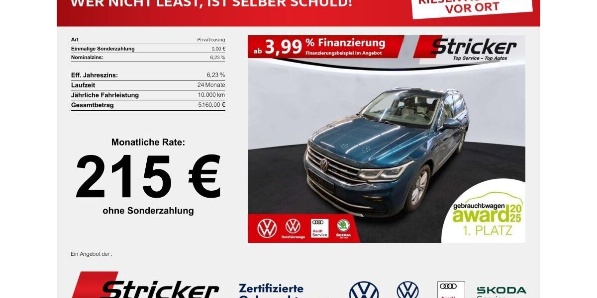 VW Tiguan 51.707 km 25.949 &euro; Detmold 32760