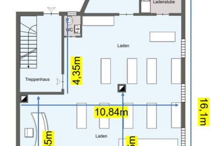 Büro Gewerbefläche Laden mieten mit 130 qm 5,80Euroqm