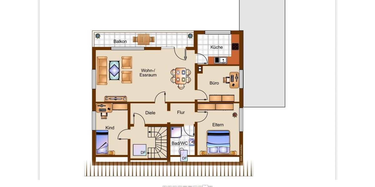 Terrassenwohnung Stadtlohn - 1 Zimmer, 72 m&sup2;, 800&euro; | Angebot:25403043