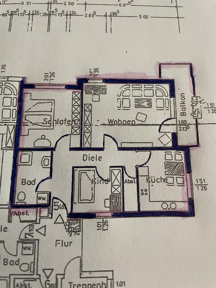 Moderne 3-Zimmer-Wohnung mit Einbauküche in Schüttorf zimmer