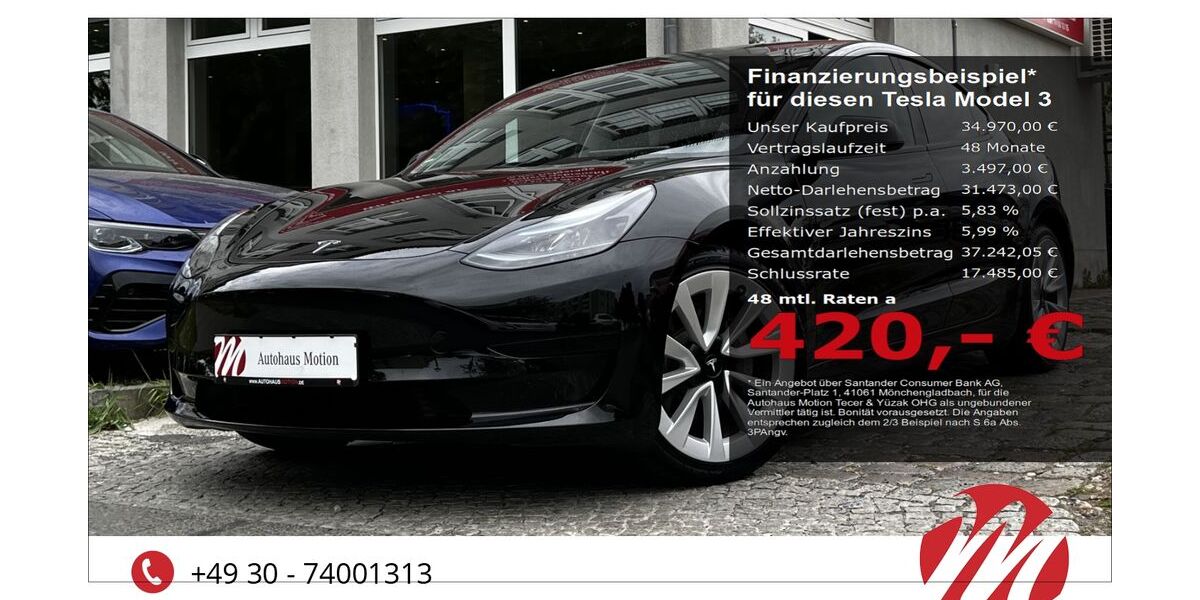 Tesla Model 3 4.151 km 33.970 &euro; Berlin 12305