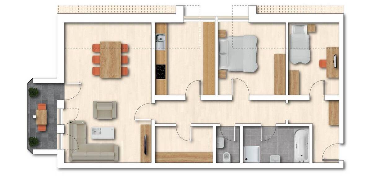 Etagenwohnung Röttenbach - 3 Zimmer, 90 m&sup2;, 180.000&euro; | Angebot:26740278
