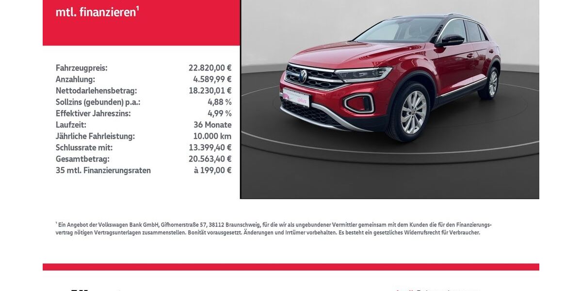 VW T-Roc 34.984 km 22.820 &euro; Nordhausen 99734