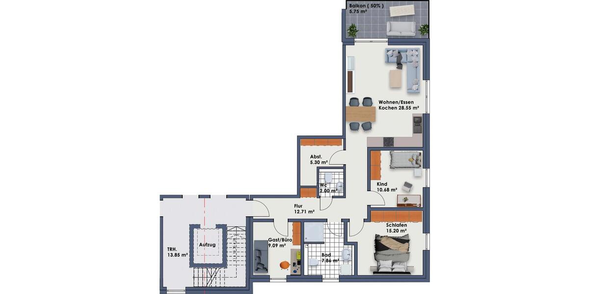 Reihenhaus Minden Kuhlenkamp - 4 Zimmer, 97 m&sup2;, 377.400&euro; | Angebot:26025441