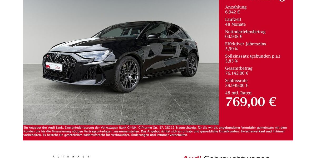 Audi RS3 4.280 km 69.780 &euro; Pronsfeld 54597