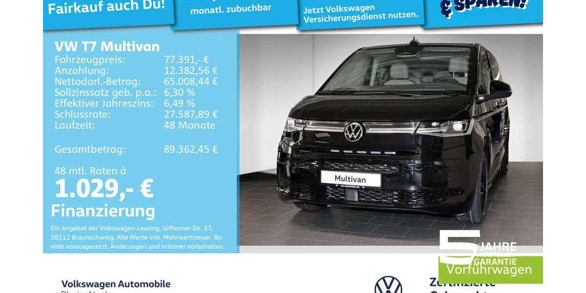 VW T7 Multivan 9.900 km 77.391 &euro; Mannheim 68309