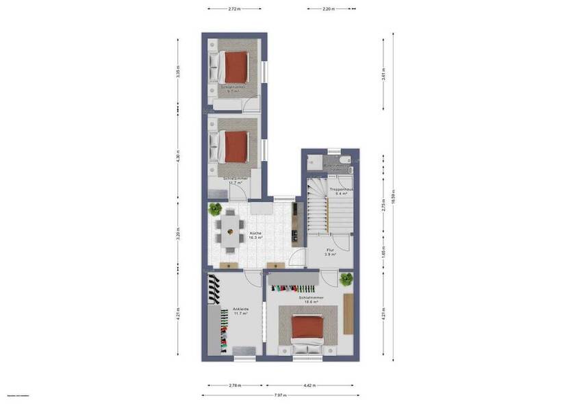 Reihenhaus mit Garten als Renovierungsprojekt