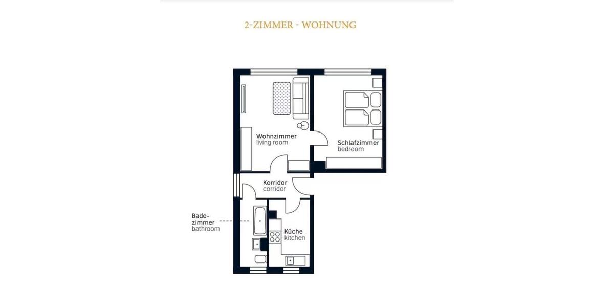 Etagenwohnung Schwarzheide - 2 Zimmer, 49 m&sup2;, 525&euro; | Angebot:26680834