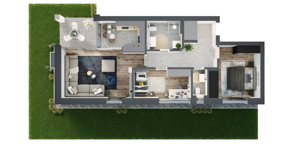 Terrassenwohnung Marne - 3 Zimmer, 75 m&sup2;, 482.515&euro; | Angebot:25819559