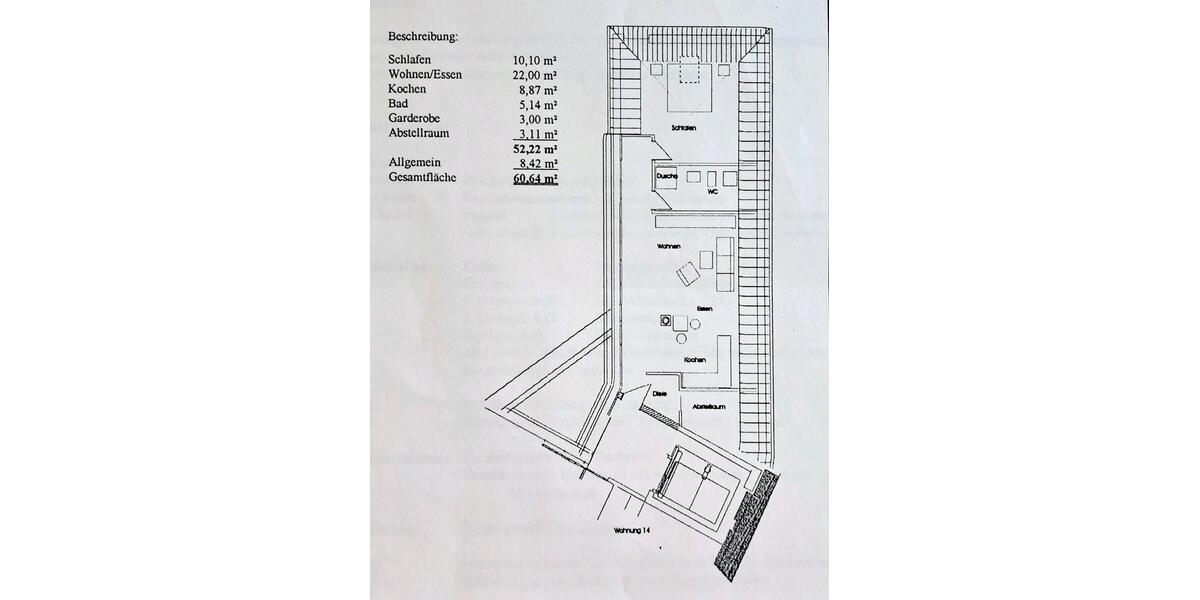 Etagenwohnung Blieskastel - 2 Zimmer, 60 m&sup2;, 65.000&euro; | Angebot:27219921
