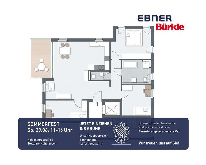 Wohnung zum Kaufen in Stuttgart 657.400 € 109.34 m²