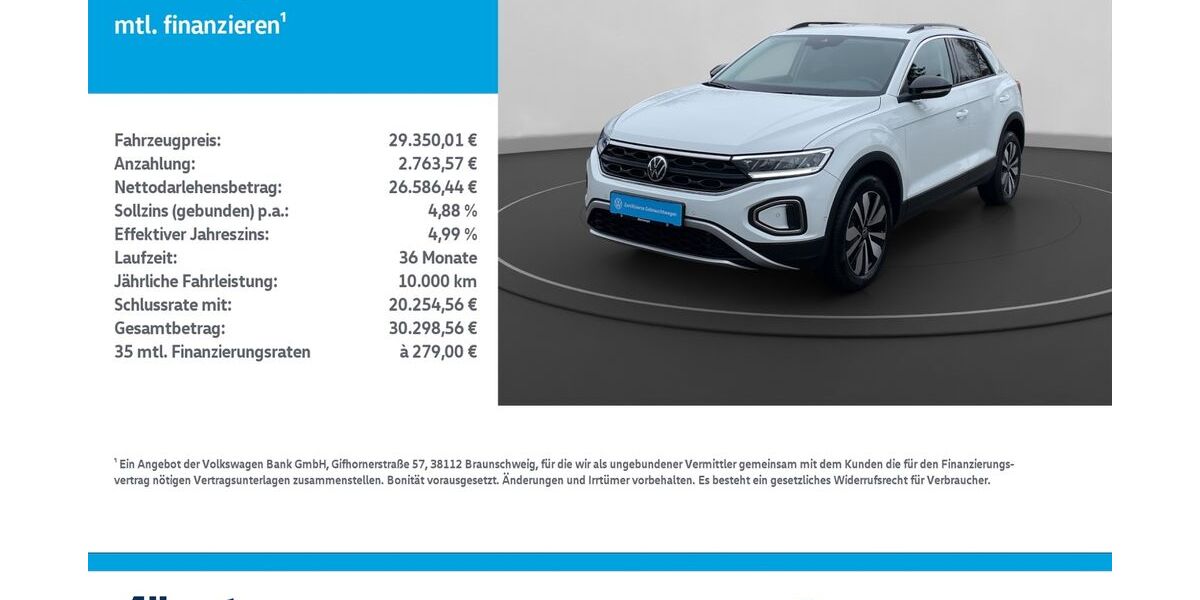 VW T-Roc 11.500 km 28.679 &euro; Mühlhausen/Thüringen 99974