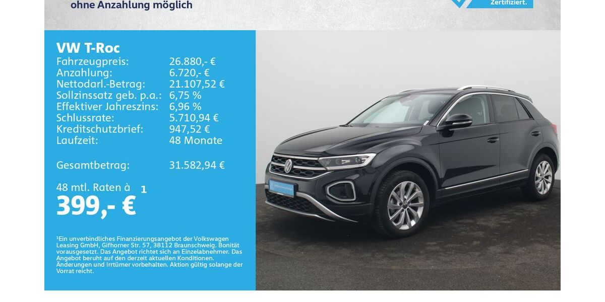 VW T-Roc 29.500 km 26.220 &euro; Würzburg 97076