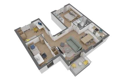 Wohnung Offenbach am Main Bürgel - 4 Zimmer, 70 m&sup2;, 406.560&euro; | Angebot:26835203