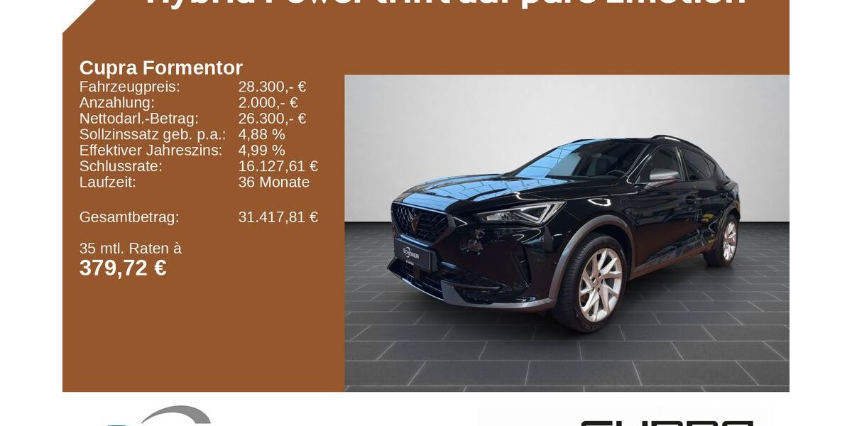 Cupra Formentor 41.193 km 28.300 &euro; Kaiserslautern 67657