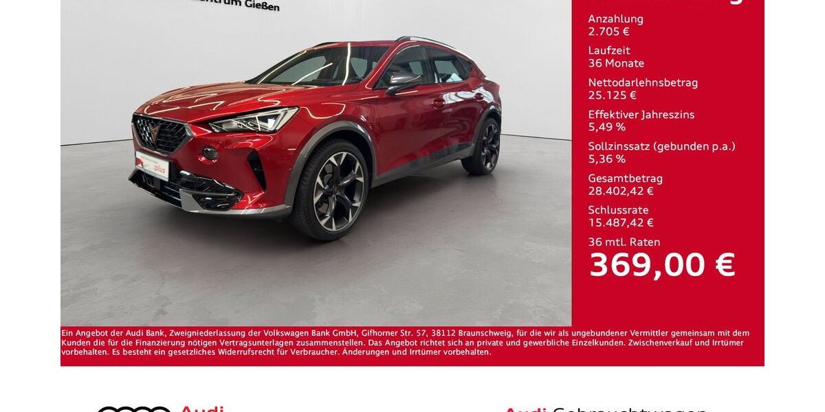 Cupra Formentor 33.600 km 27.830 &euro; Giessen 35394