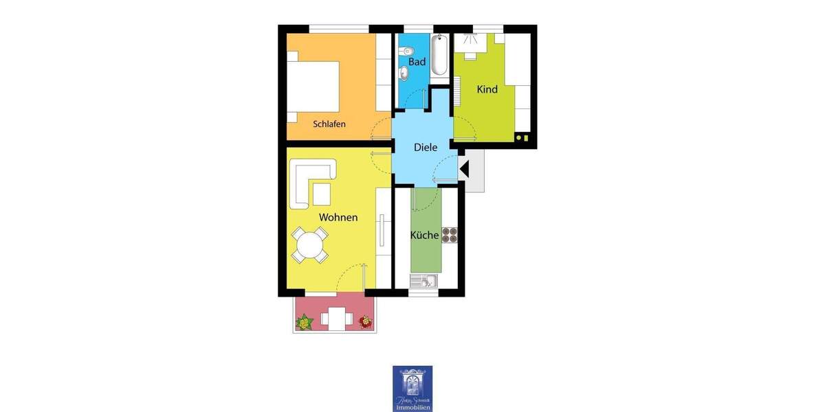 Etagenwohnung Radebeul - 3 Zimmer, 69 m&sup2;, 696&euro; | Angebot:25568456