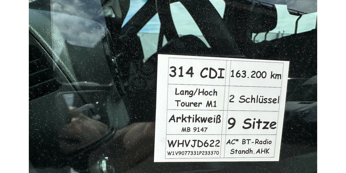 Mercedes-Benz Sprinter 314 CDI RWD L2 Tourer AHK Kunstleder 163.200 km 33.201 &euro; Mainz 55122