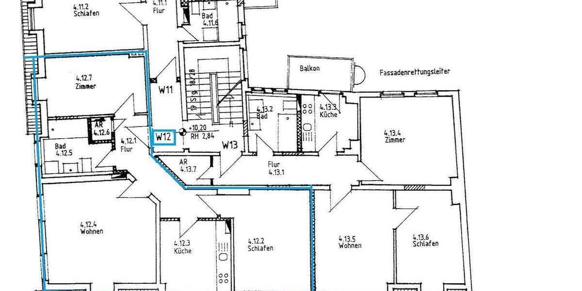 Etagenwohnung Halle (Saale) Innenstadt - 3 Zimmer, 78 m&sup2;, 129.000&euro; | Angebot:26805229
