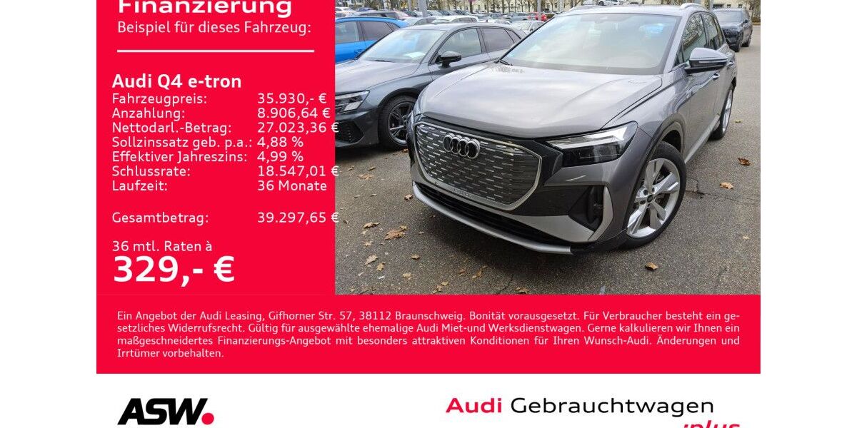 Audi Q4 e-tron 31.200 km 34.360 &euro; Heilbronn 74074