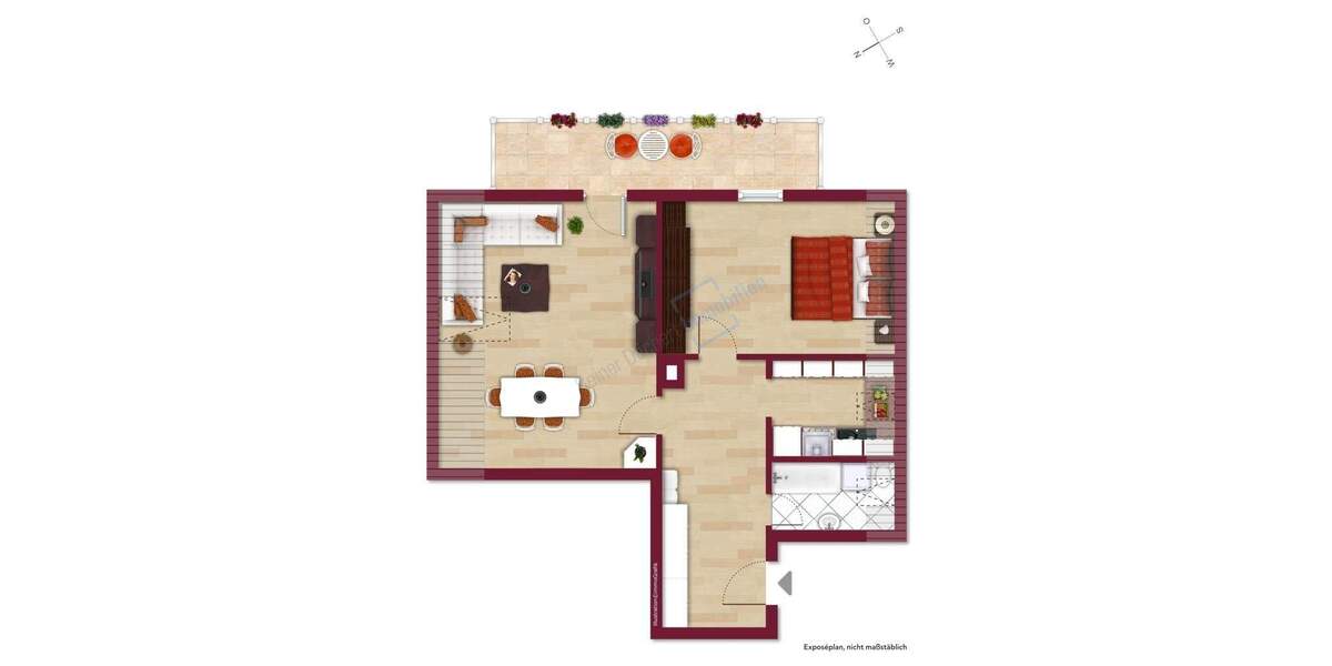 Etagenwohnung Pfungstadt Hahn - 2 Zimmer, 68 m&sup2;, 625&euro; | Angebot:25066201