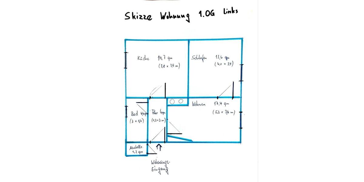Etagenwohnung Schmidmühlen - 2 Zimmer, 55 m&sup2;, 350&euro; | Angebot:26399548
