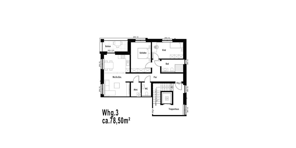 Etagenwohnung Altenberge - 3 Zimmer, 84 m&sup2;, 570&euro; | Angebot:24472461