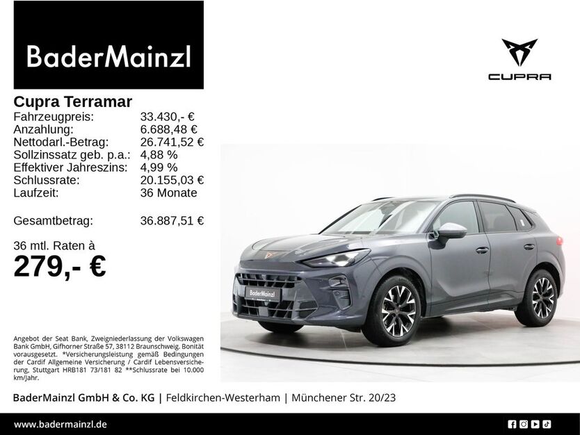 Cupra Terramar 26.200 km 33.430 € Feldkirchen/Westerham 83620