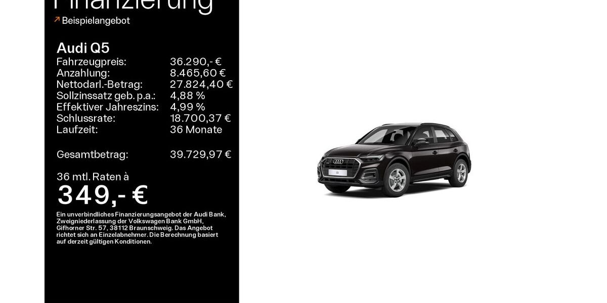 Audi Q5 45.832 km 36.290 &euro; Heidenheim a. d. B. 89520