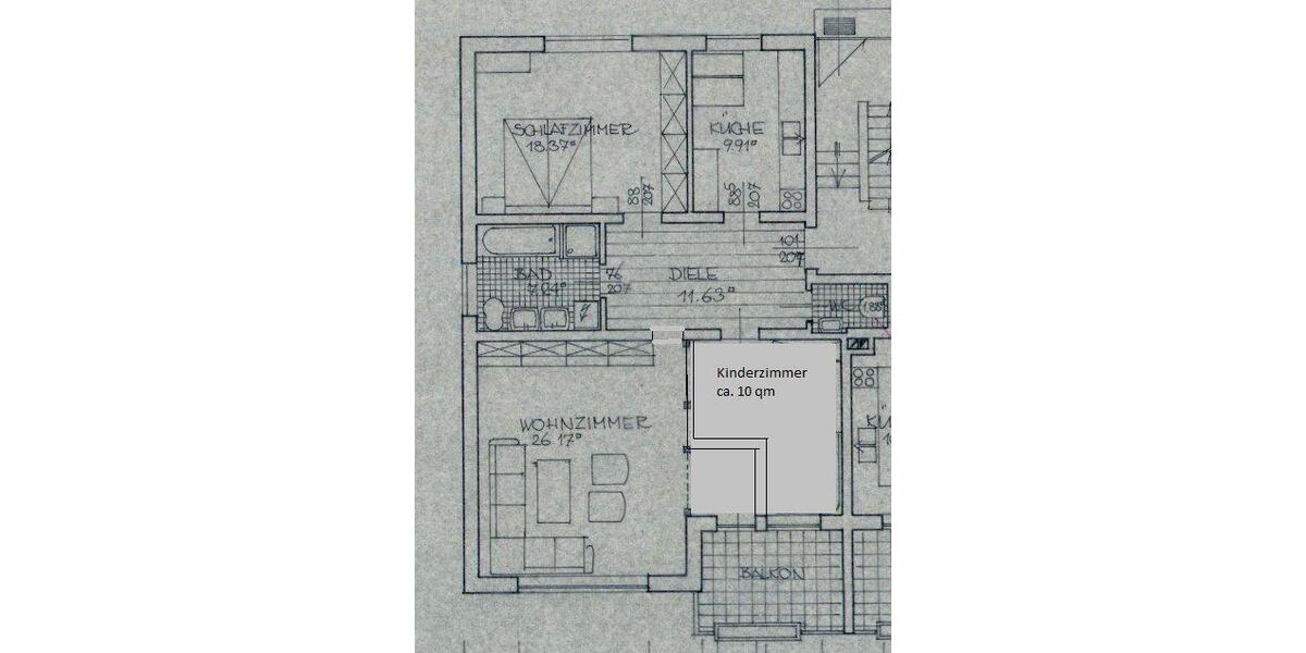 Etagenwohnung Kirchdorf - 3 Zimmer, 90 m&sup2;, 800&euro; | Angebot:26384505