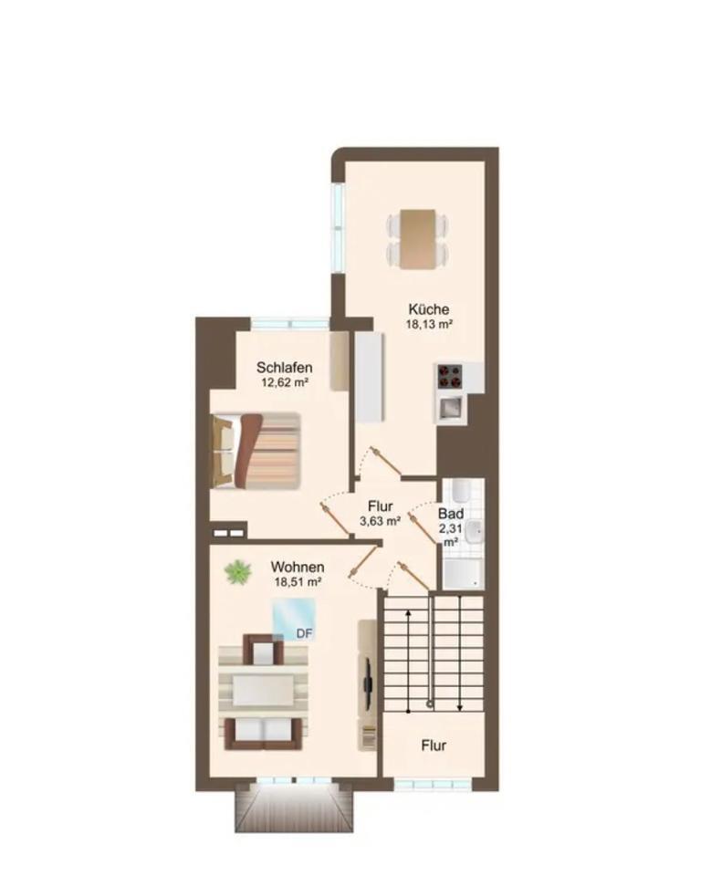 Jugendstil. 4 Apartments. Zentral. viel Potential. Provisionsfrei