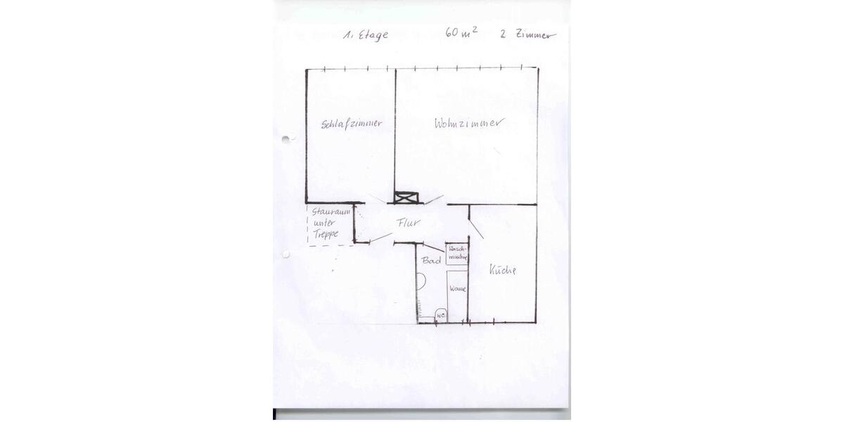 Etagenwohnung Raguhn-Jeßnitz Jeßnitz - 2 Zimmer, 60 m&sup2;, 440&euro; | Angebot:26224408
