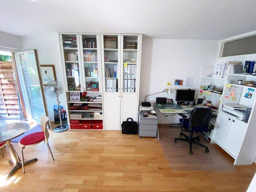 Luxuriöse ETW, S-West, Top Lage, WFL 49,16qm, Bj.88, 1 TG, 1 Kitchenette, üb. Terrasse, Garten, lux. Modern., Parkettböden, kurzf. Bezug 1 zimmer
